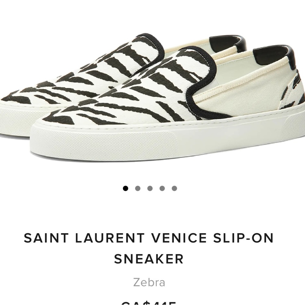 Saint Laurent Venice Slip on Sneaker - Zebra